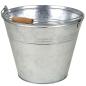 Preview: Eiseimer Zinkeimer Metalleimer 10 Liter 27 x 25 cm Bierkühler mit Holzgriff
