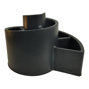 Pflanzkübel Kräuterspirale Kräuterschnecke anthrazit Kunststoff 52x43x34 cm