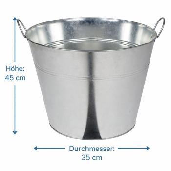 Preview: Zinkeimer XXL 40 Liter Bierkühler Sektkühler