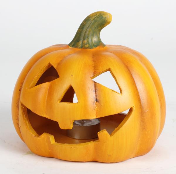 Kürbis Terrakotta Windlicht 17cm