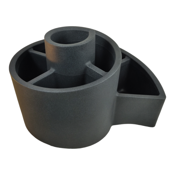 Pflanzkübel Kräuterspirale Kräuterschnecke anthrazit Kunststoff 52x43x34 cm