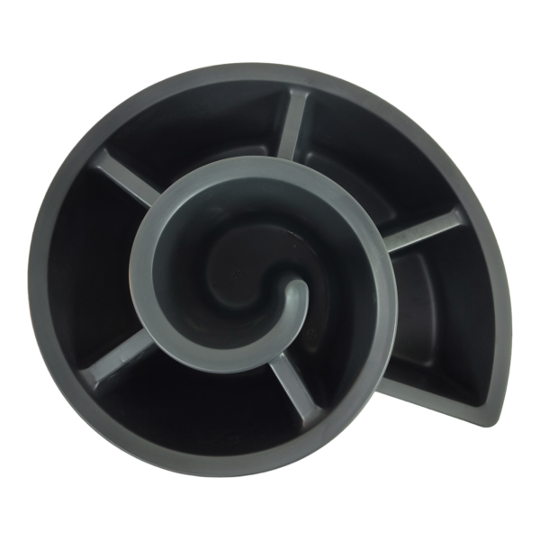 Pflanzkübel Kräuterspirale Kräuterschnecke anthrazit Kunststoff 52x43x34 cm