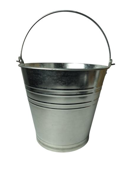 Zinkeimer 12 Liter verzinkt mit Metallgriff Ascheeimer