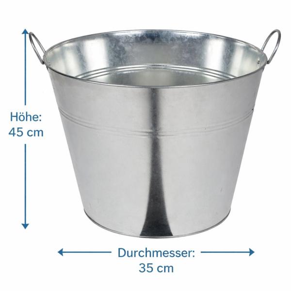 Zinkeimer XXL 40 Liter Bierkühler Sektkühler