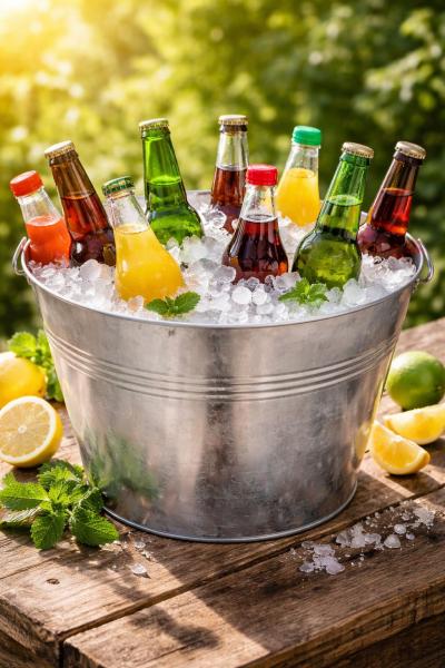 Zinkeimer XXL 40 Liter Bierkühler Sektkühler